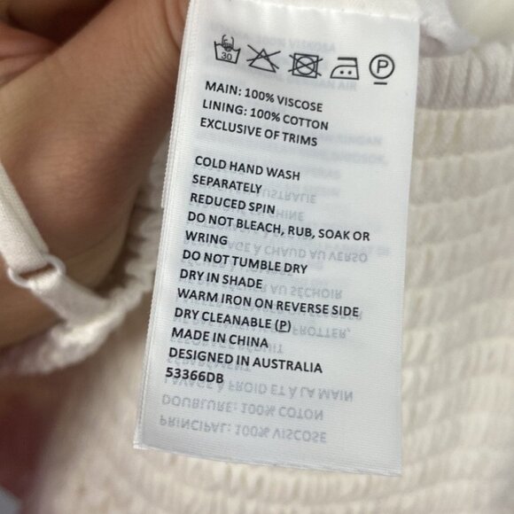 Bardot Revolve Ibiza Cutout Midi Dress In White Solid - Size US 4 - Picture 11 of 13